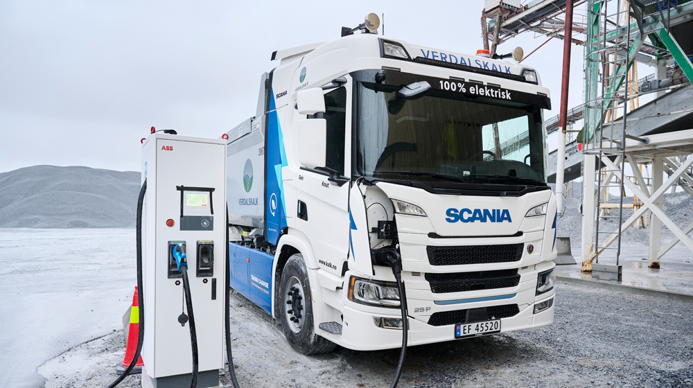 Electric truck charging